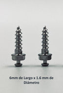 Tornillos de Botón  G113  paq.2    6mm Largo x 1.6mm Diámetro